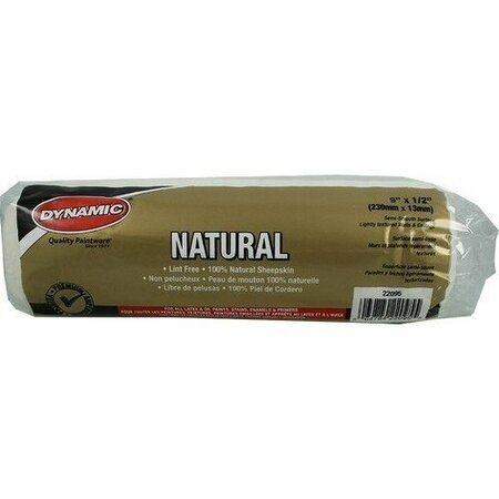 DYNAMIC PAINT PRODUCTS Dynamic 9 in. Natural Sheepskin 1/2 in. Nap Roller Cover 22095